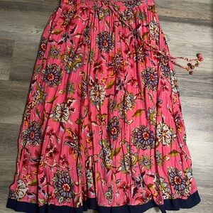 Floral Pink Maxi Skirt